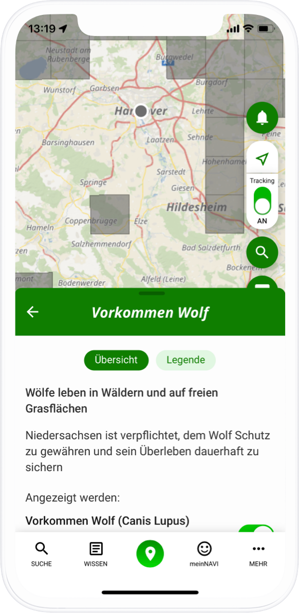 App-Screenshot Objekt-Detaillasche